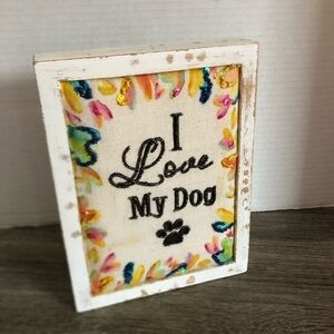 Colourful 'I Love My Dog' Decorative Sign